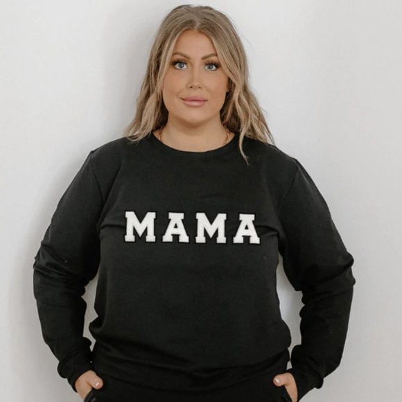 Posh & Cozy - MAMA PATCH Women's Crewneck - XL - Picture 2 of 2